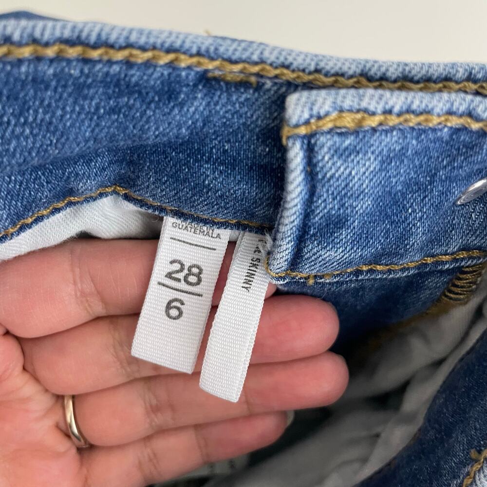 Loft High Rise Skinny Jean Size 28/6 - Picture 8 of 9
